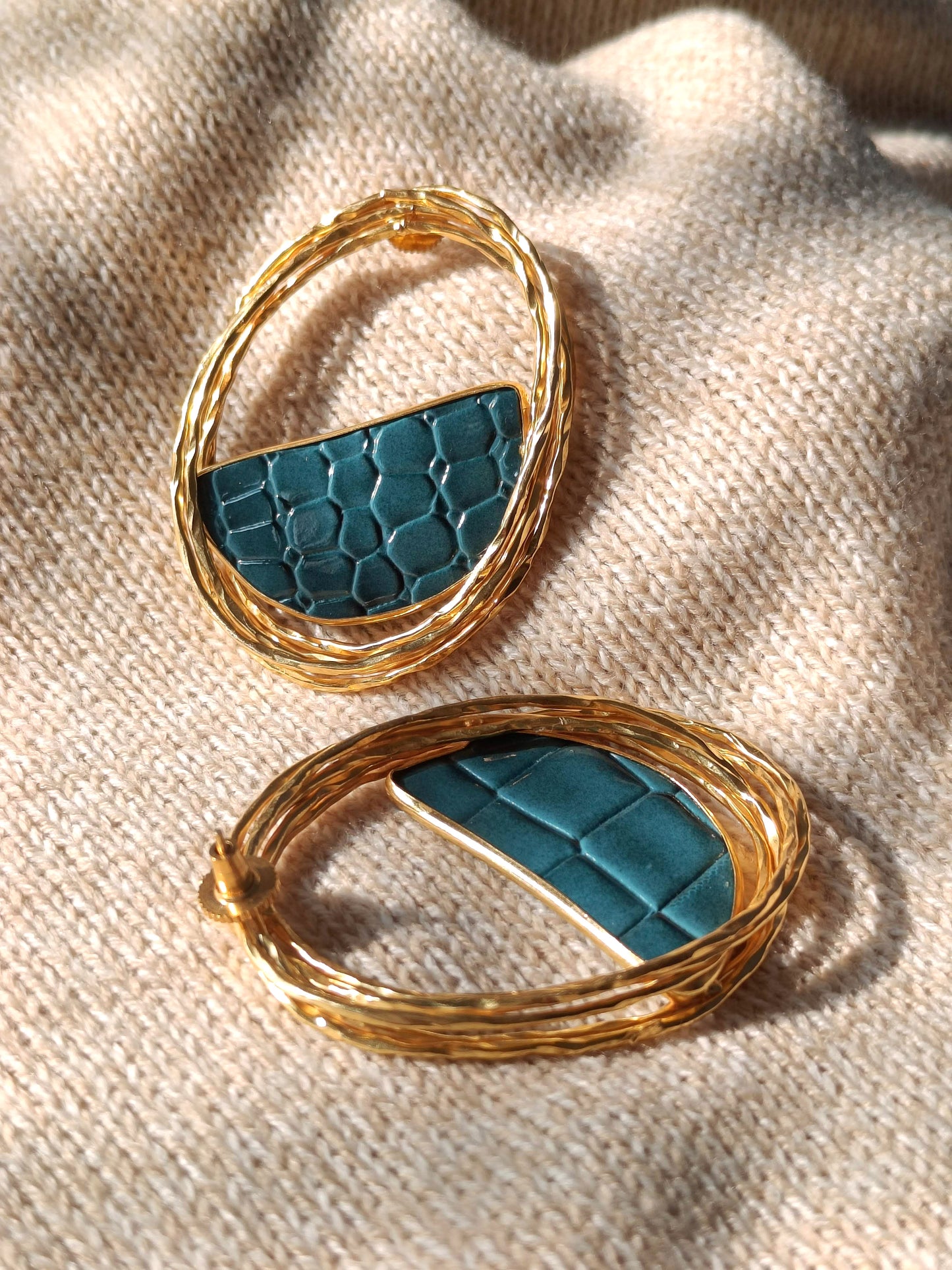 Sea blue coral Hoops